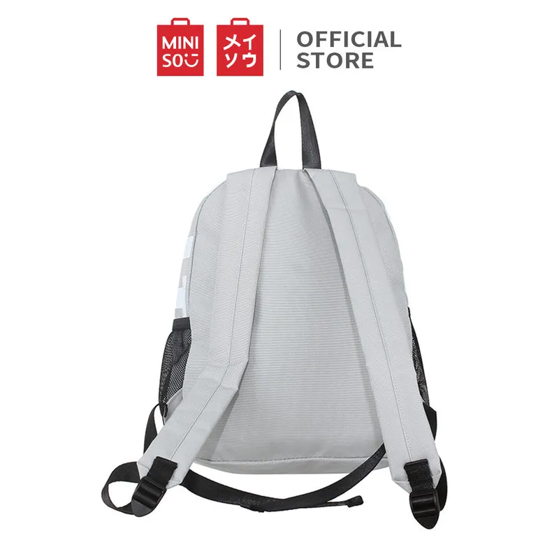 MINISO Tas Ransel Backpack Tas Pungung Travel Simple Huruf Sekolah