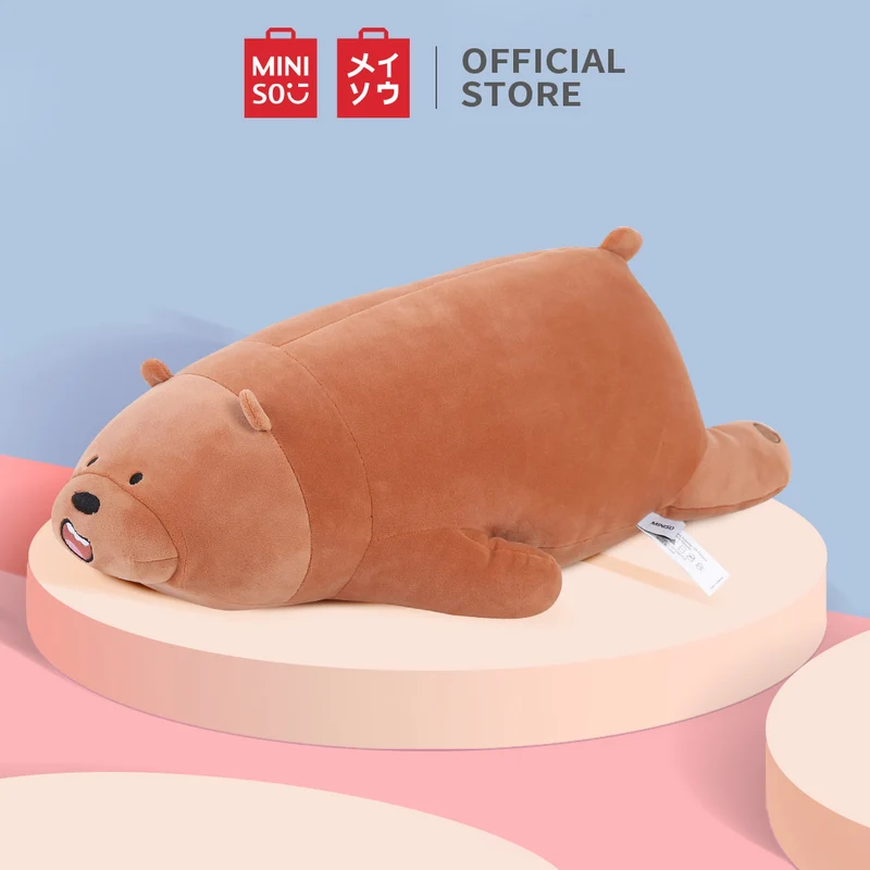 MINISO Boneka 80cm We Bare Bears Berbahan Katun Bantal Lembut untuk Dekorasi di Rumah dan Mobil
