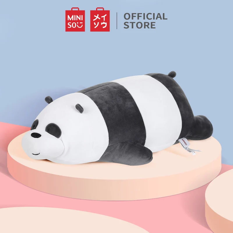 MINISO Boneka 80cm We Bare Bears Berbahan Katun Bantal Lembut untuk Dekorasi di Rumah dan Mobil