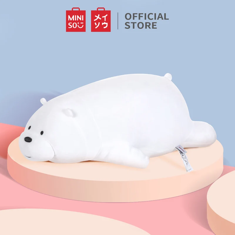 MINISO Boneka 80cm We Bare Bears Berbahan Katun Bantal Lembut untuk Dekorasi di Rumah dan Mobil