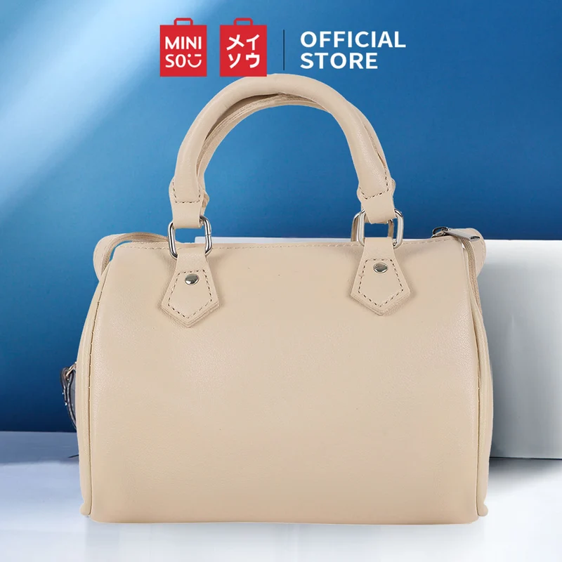 MINISO Tas Selempang Wanita Sling Bag Kecil Bulat Boston Fashion Lucu