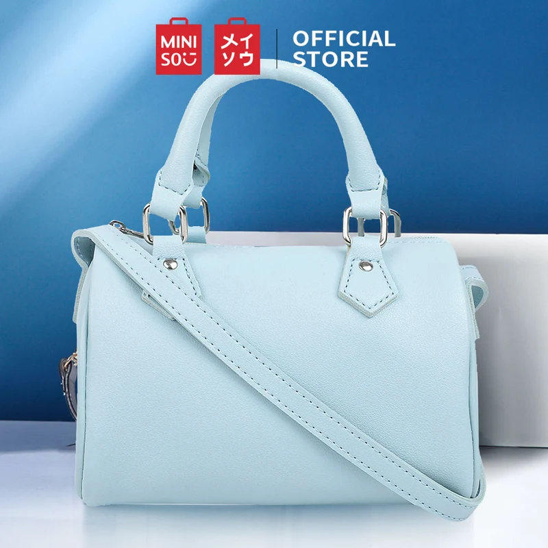 MINISO Tas Selempang Wanita Sling Bag Kecil Bulat Boston Fashion Lucu