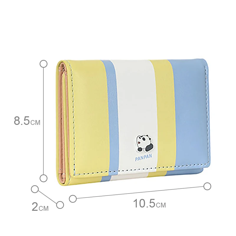 MINISO Dompet Wanita Kecil Lipat We Bare Bears Tas Mini Pendek Tempat