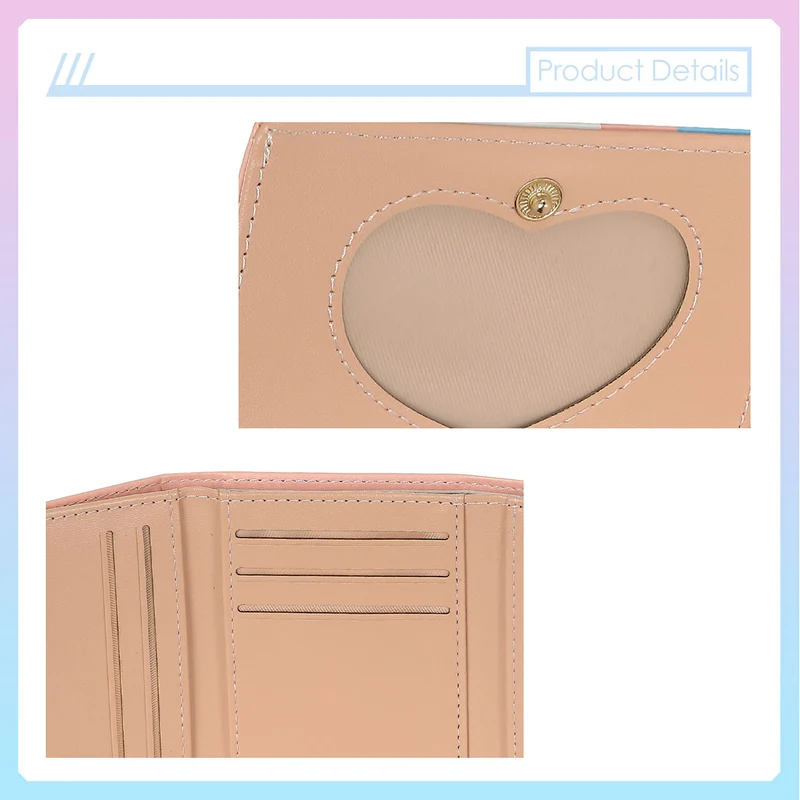 MINISO Dompet Wanita Kecil Lipat We Bare Bears Tas Mini Pendek Tempat