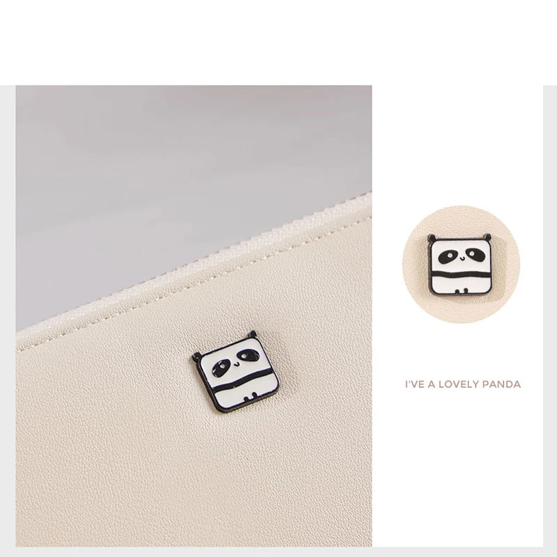 MINISO Dompet Wanita Panjang Wallet Simple Motif Elegant Metal Lucu