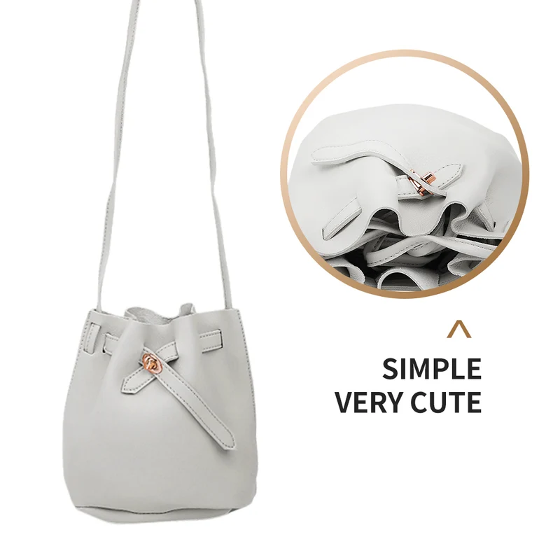 MINISO Tas Selempang Wanita Sling Bag Bucket Bag Ember Metalic Elegan
