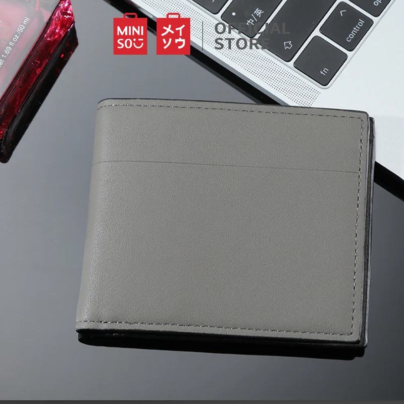 MINISO Dompet Pria Cowok Laki-laki Lelaki Lipat Kecil Pendek Horisontal Tempat