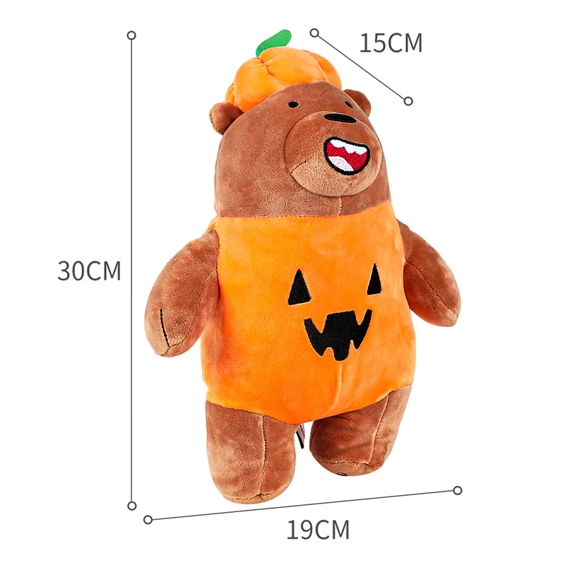 MINISO We Bare Bears Standing Plush 10 Toy with Hat