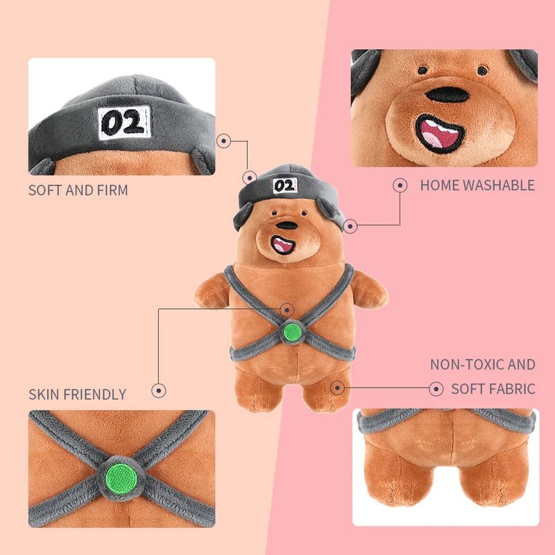 Miniso Offical We bare bears standing plush toy boneka anak mainan anak