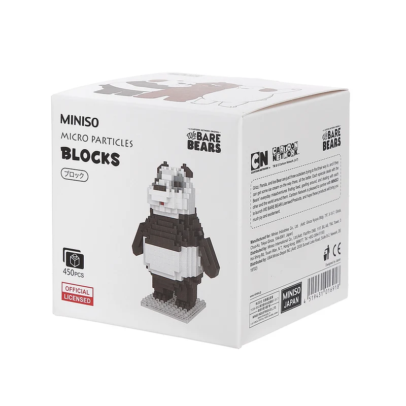 MINISO Blok Bangunan ABS Plastik Ramah Lingkungan Seri We Bare Bears Untuk Edukasi Anak Untuk Hadiah Anak