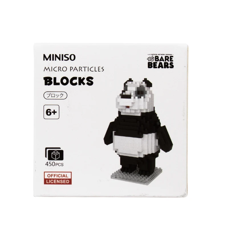 MINISO Blok Bangunan ABS Plastik Ramah Lingkungan Seri We Bare Bears Untuk Edukasi Anak Untuk Hadiah Anak