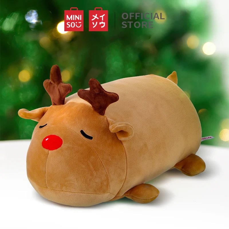 Miniso Official Mainan anak Toys Cylindrical Elk Plush Doll