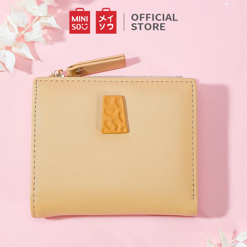 MINISO Dompet Wanita Kecil Lipat Tas Mini Pendek Tempat