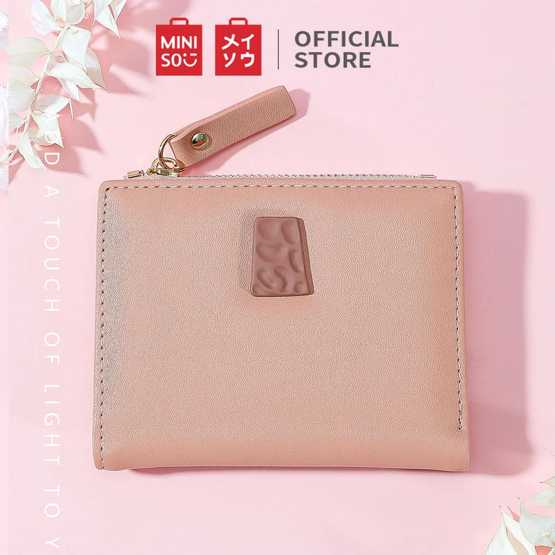 MINISO Dompet Wanita Kecil Lipat Tas Mini Pendek Tempat