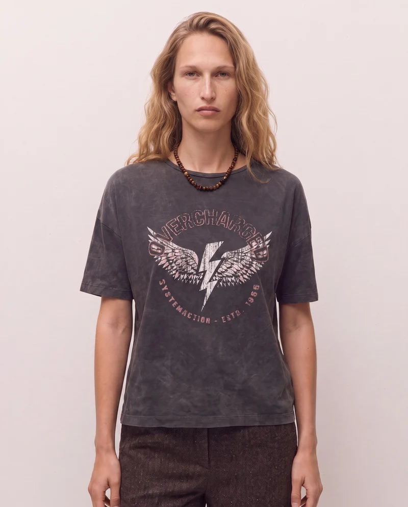 Camiseta oversize print alas