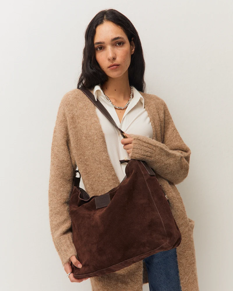 Bolso mediano de ante