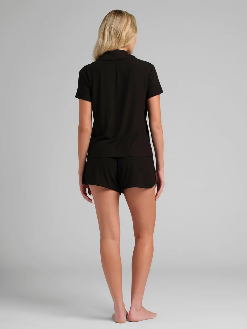Slinky Rib Short Sleeve PJ Set