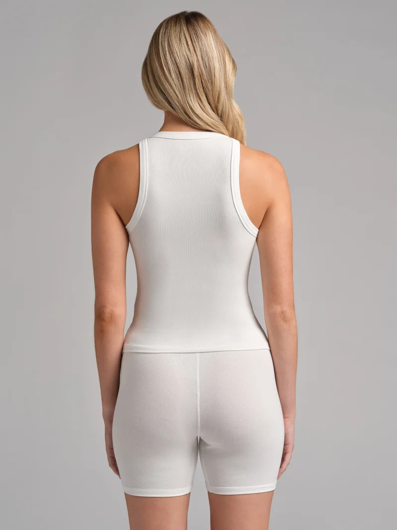 Rib Contour High Neck Tank