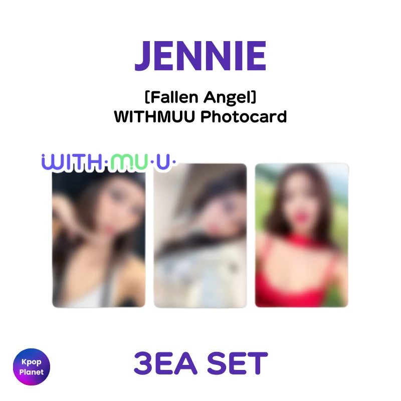 BLACKPINK JENNIE WITHMUU Photocard [Fallen Angel]