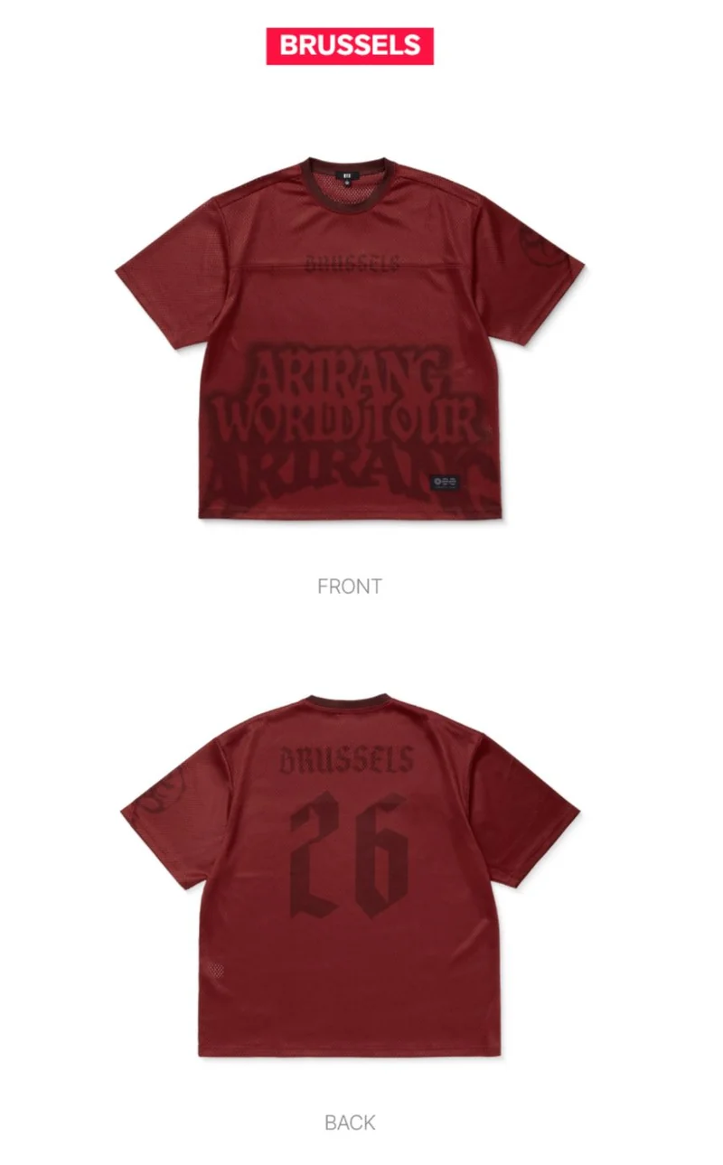 BTS - TOUR JERSEY EUROPE (WORLD TOUR 'ARIRANG' OFFICIAL MD)