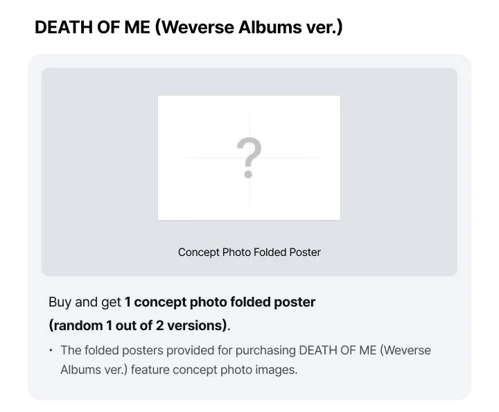 EVAN - DEATH OF ME (WEVERSE ALBUMS VER.) + Weverse Gift