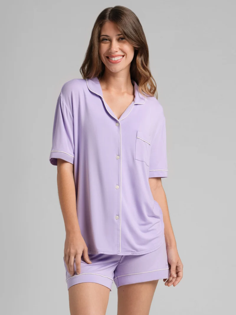 Luna Lounge Short Sleeve Short PJ Set - Pre Order