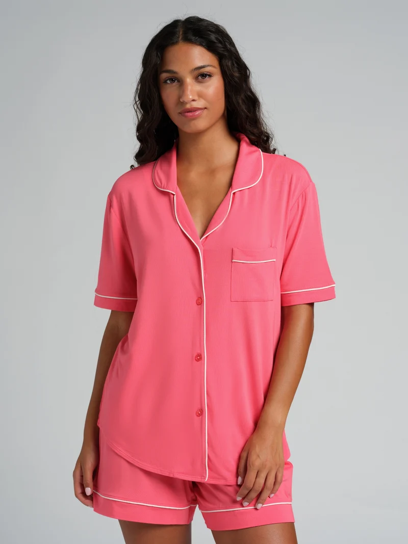 Luna Lounge Short Sleeve Short PJ Set