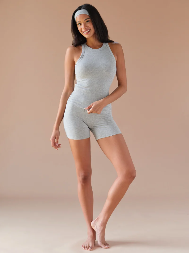 Rib Contour High Neck Tank