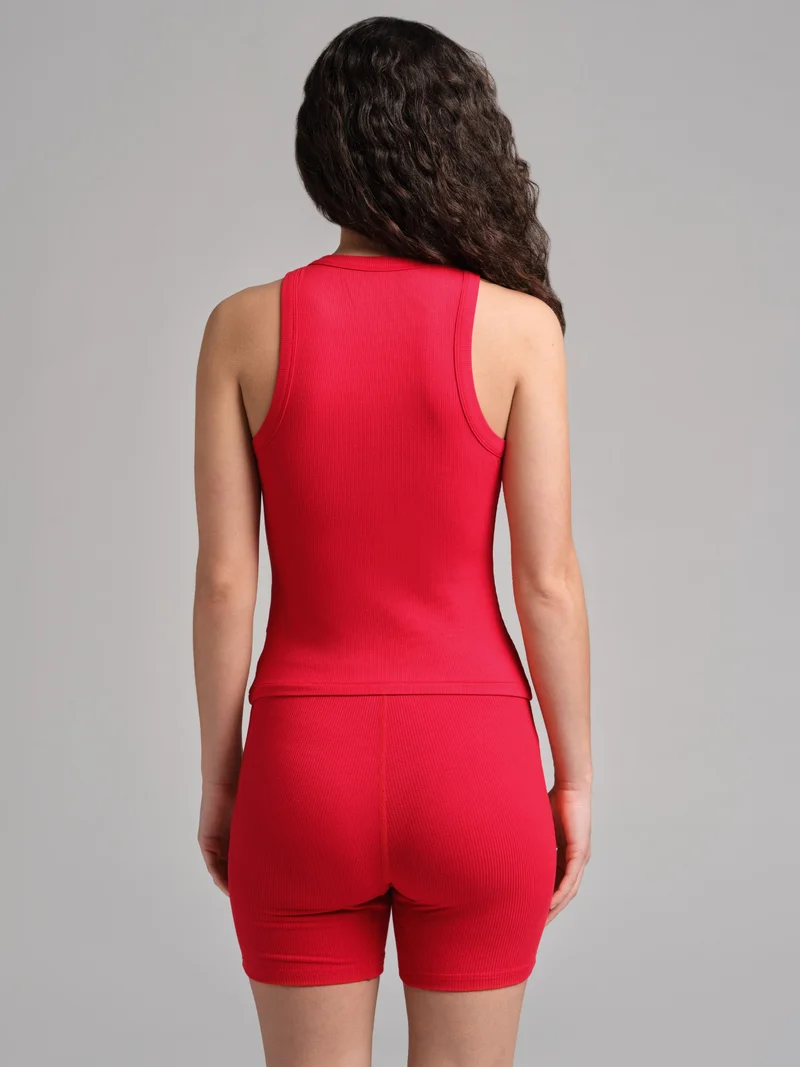 Rib Contour High Neck Tank