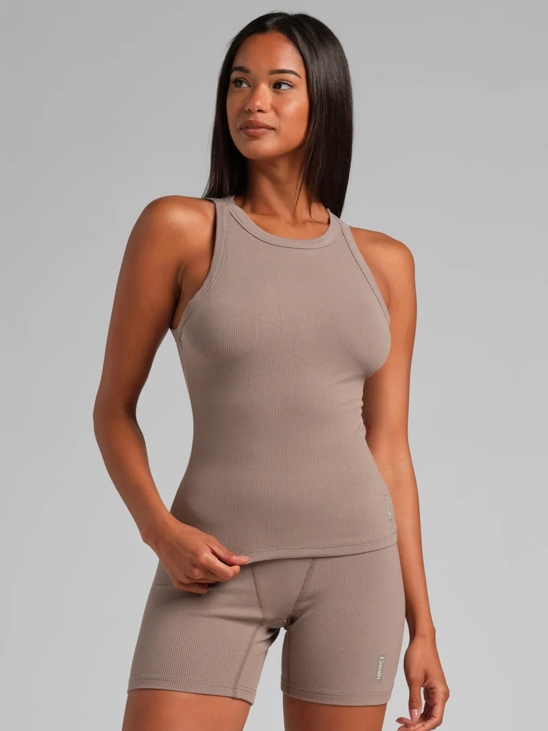 Rib Contour High Neck Tank