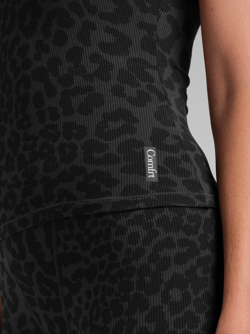 Rib Contour High Neck Tank