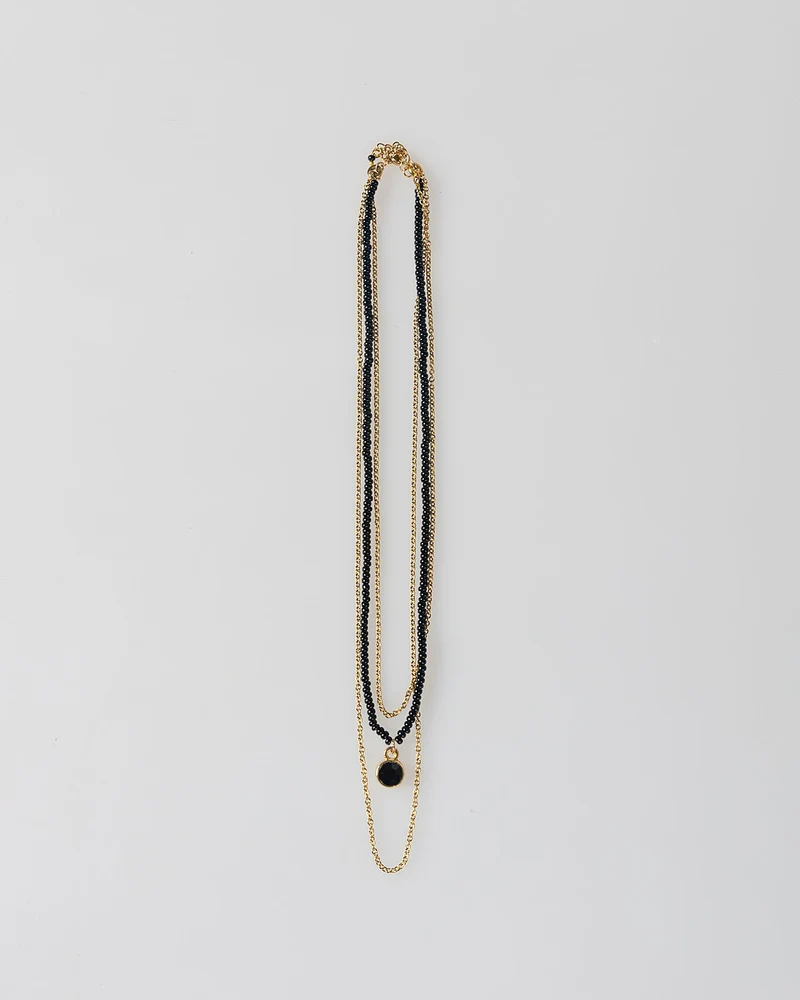 Collar doble negro
