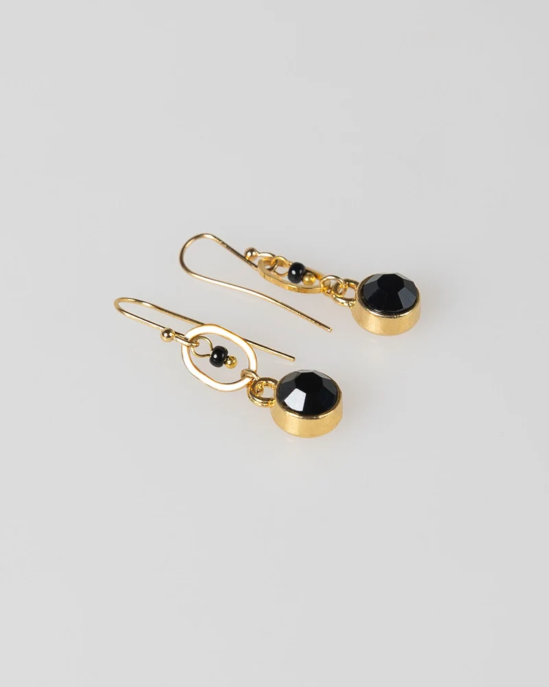 Pendientes piedra negra