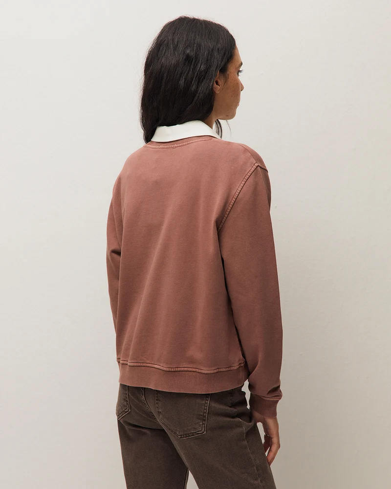 Sudadera cuello redondo con posicional