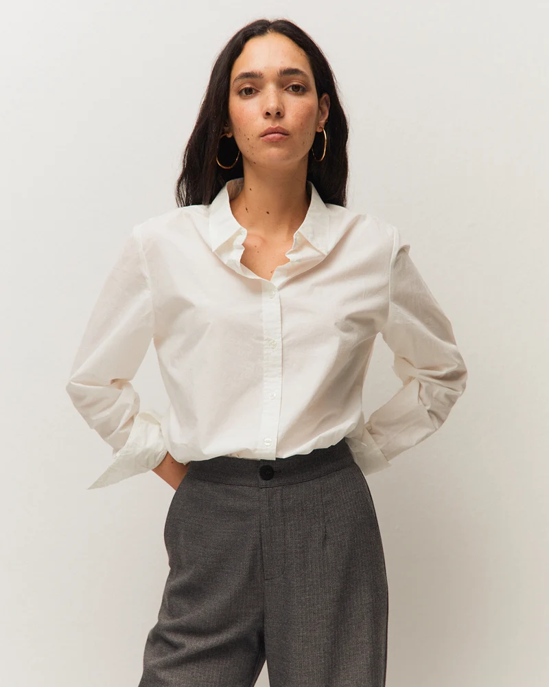 Camisa popelin blanca