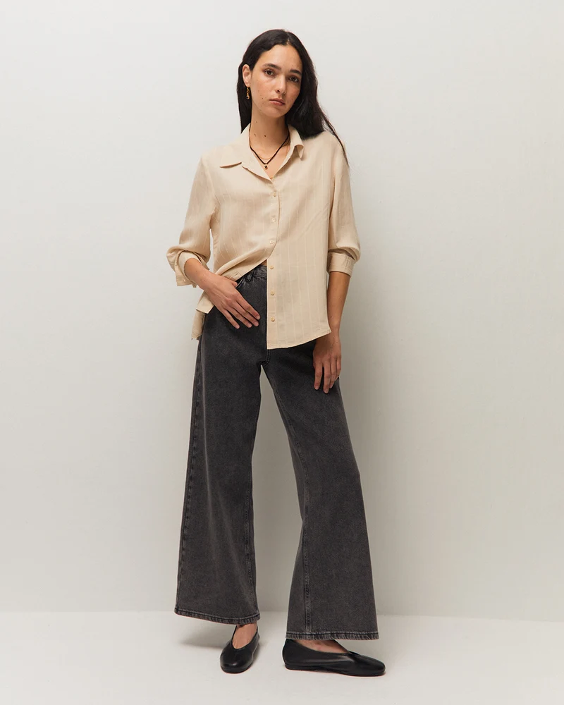 Camisa fluida con textura