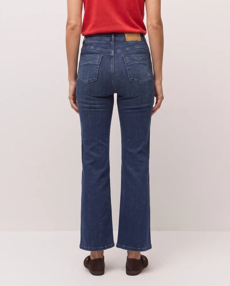 Pantalón denim con bolsillos de vivo