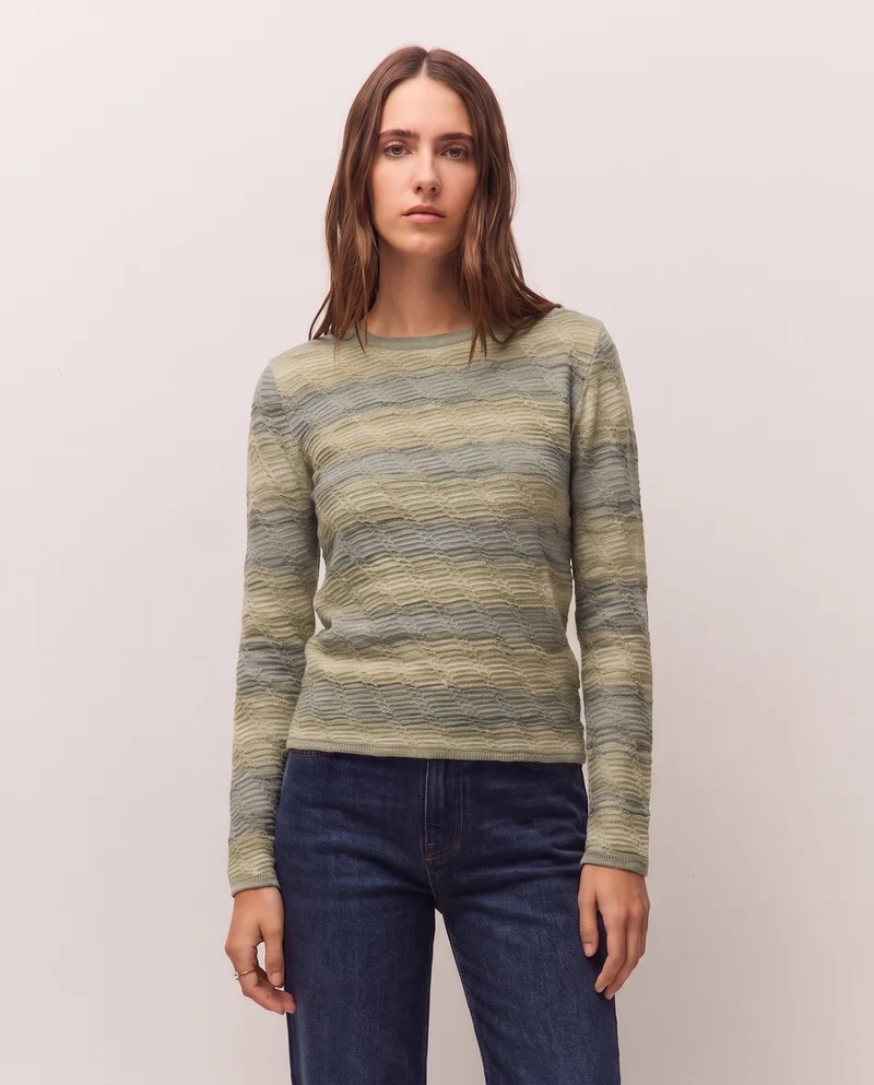 Jersey listado de jacquard