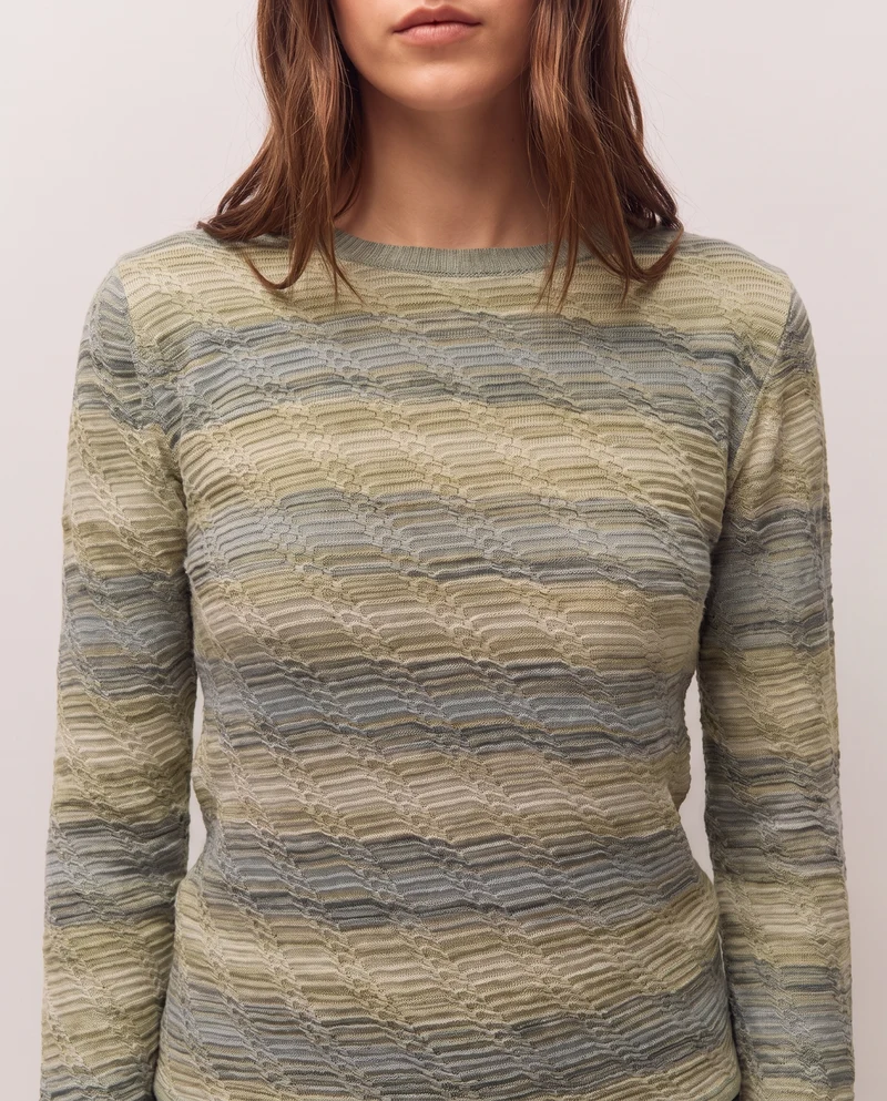Jersey listado de jacquard