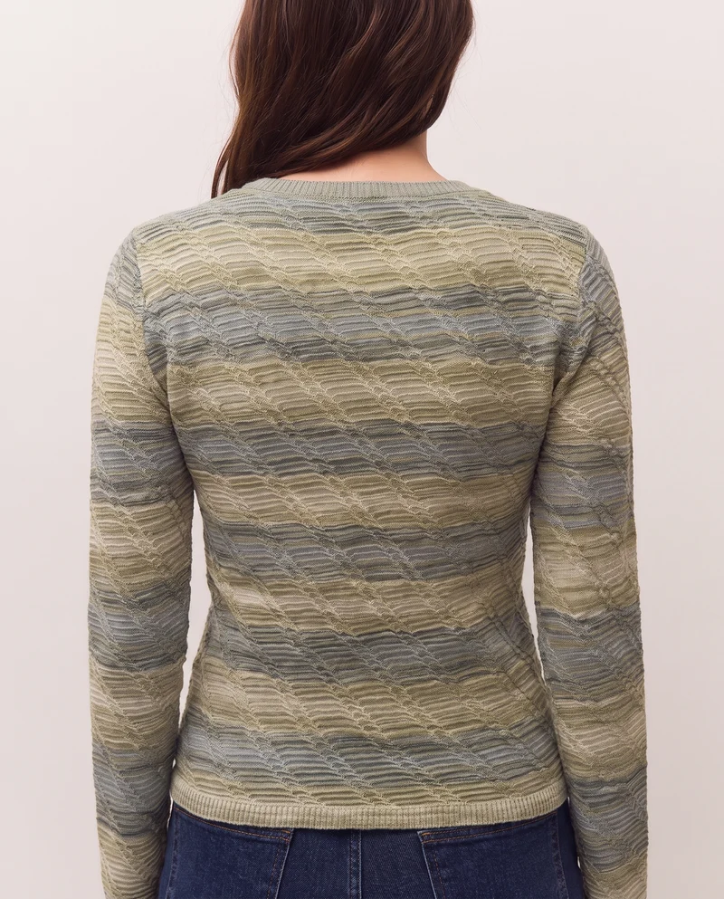 Jersey listado de jacquard