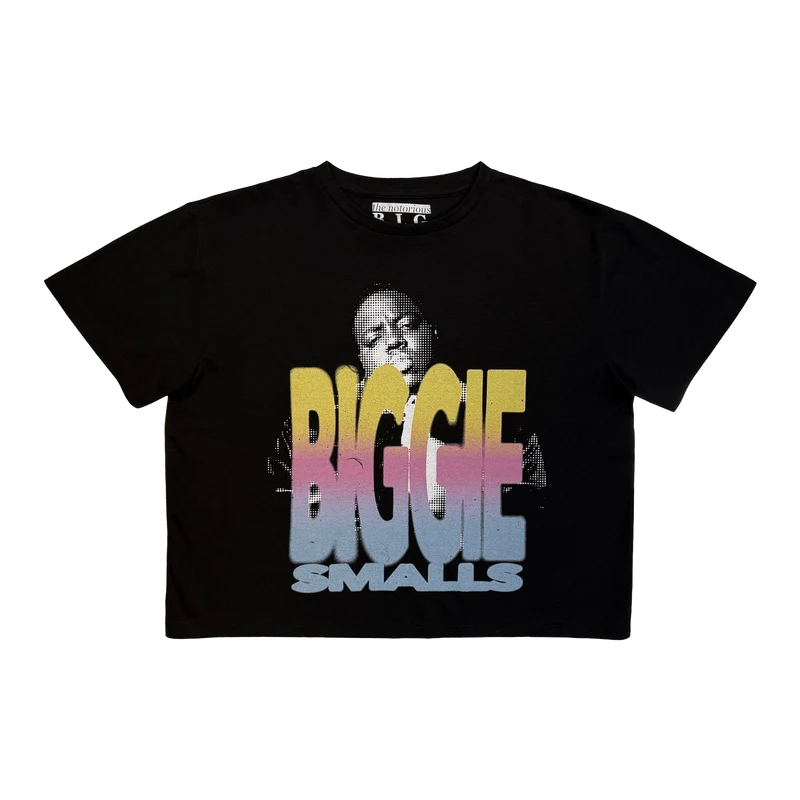 Biggie Smalls - Camiseta Mujer Crop "Halftone"