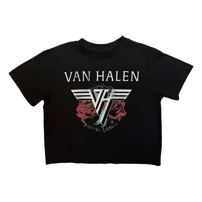 Van Halen - Camiseta Mujer Crop "84 Tour"