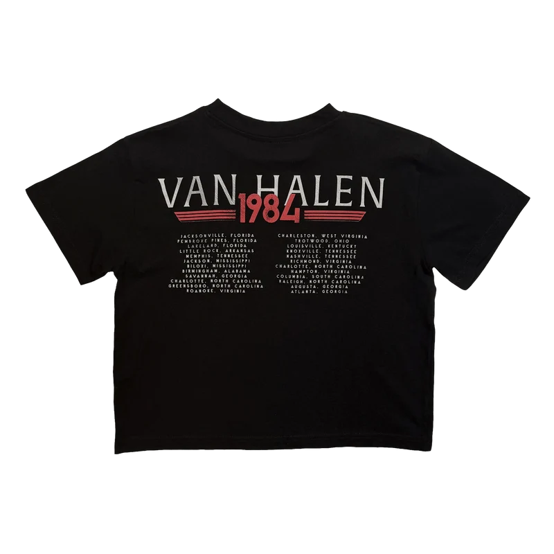 Van Halen - Camiseta Mujer Crop "84 Tour"