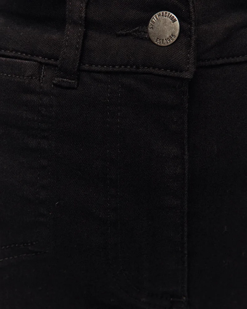Pantalón denim con bolsillos de vivo