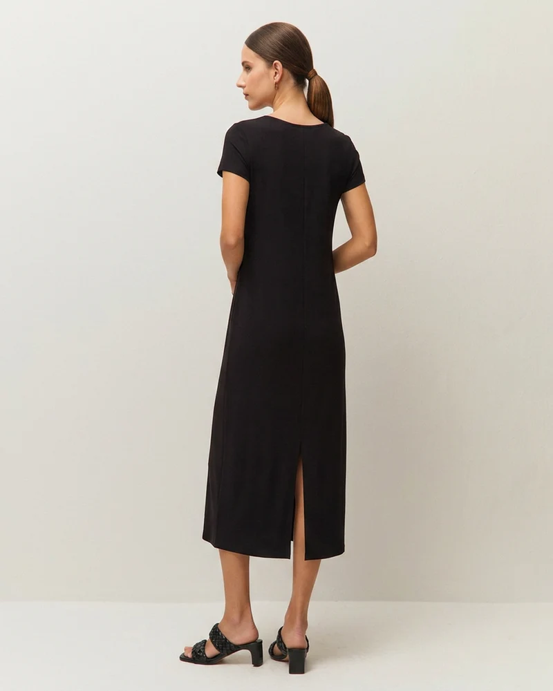 Vestido midi con abertura trasera