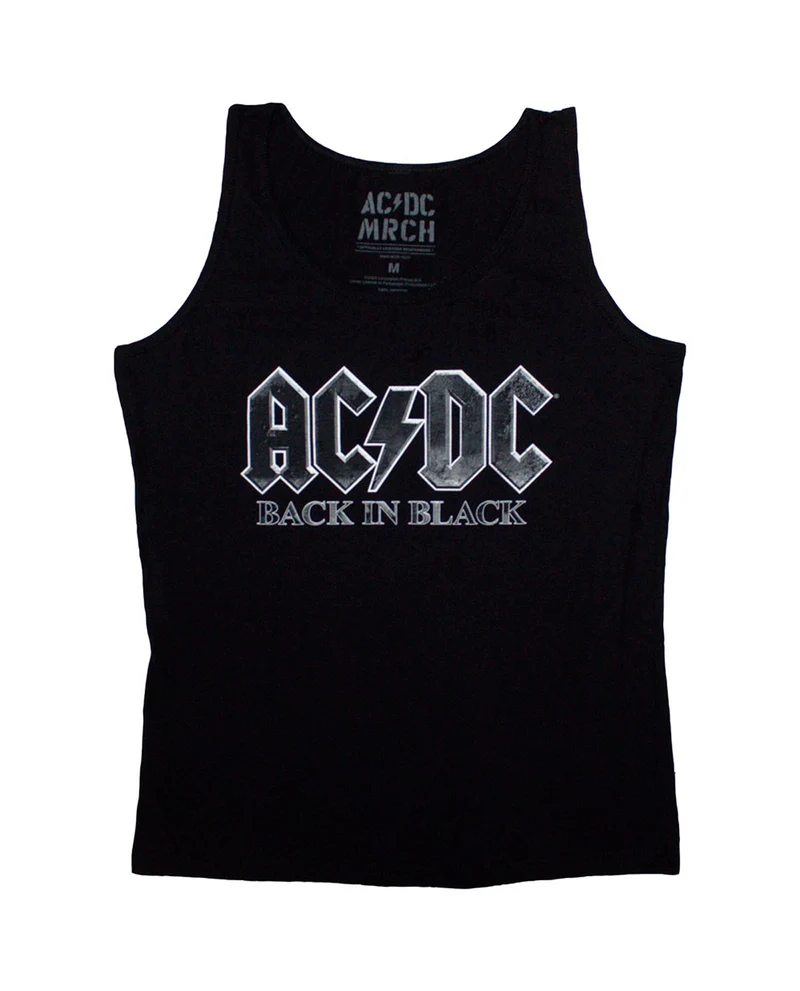 AC/DC - Camiseta Tirantes Mujer "Back In Black"