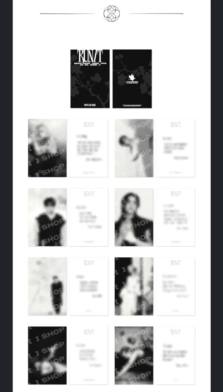STRAY KIDS - POSTCARD BOOK & ROLL STICKER SET (WORLD TOUR 'RUN IT' MD)