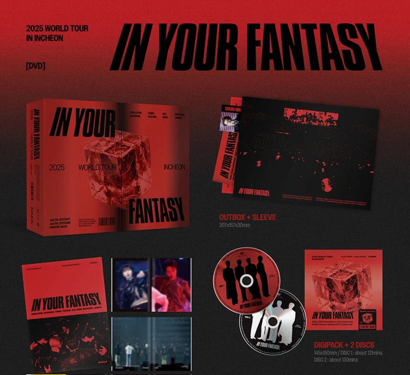 ATEEZ - 2025 WORLD TOUR 'IN YOUR FANTASY' IN INCHEON (DVD & PLAY CODE)