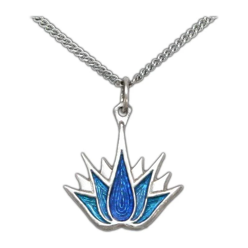 Collar de tatuaje de loto de triple esmalte