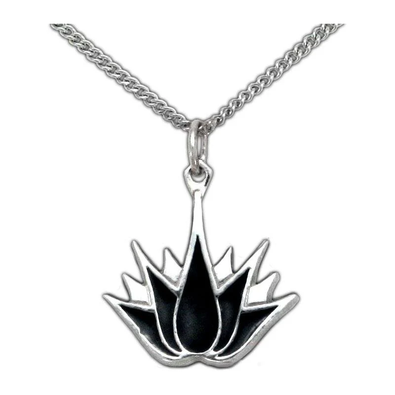 Collar de tatuaje de loto esmaltado